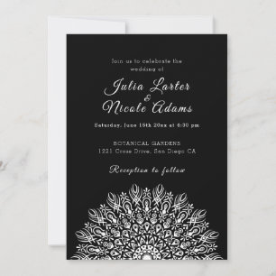 Soft Feather Dry Pampas Grass Mandala Wedding Invitation