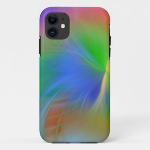 soft feathery rainbow colours iPhone 11 case