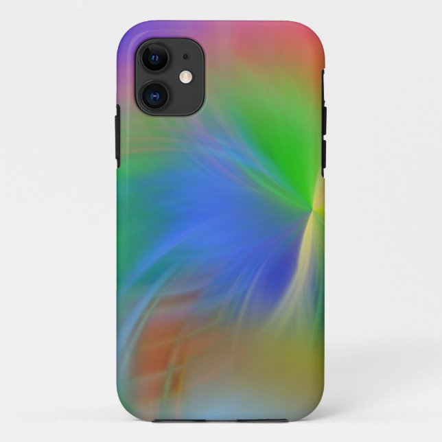 soft feathery rainbow colours Case-Mate iPhone case (Back)