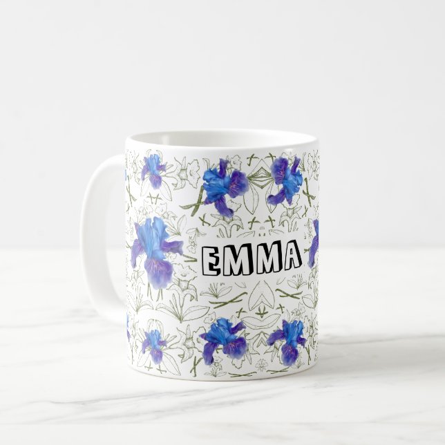 Soft Feminine Lavender Inspired Art Coffee Mug (Front Left)