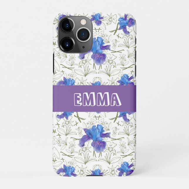 Soft Feminine Lavender Inspired Art iPhone Case (Back)