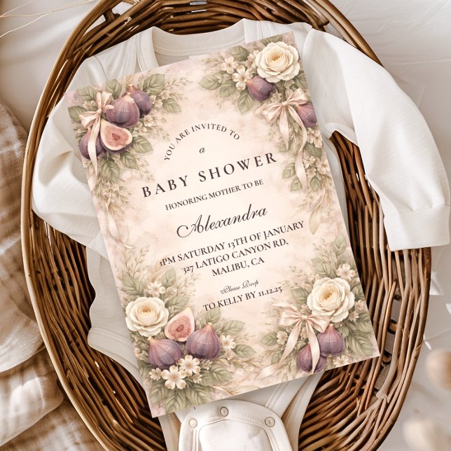 Soft Fig Garden Baby Shower Invitation (Creator Uploaded)