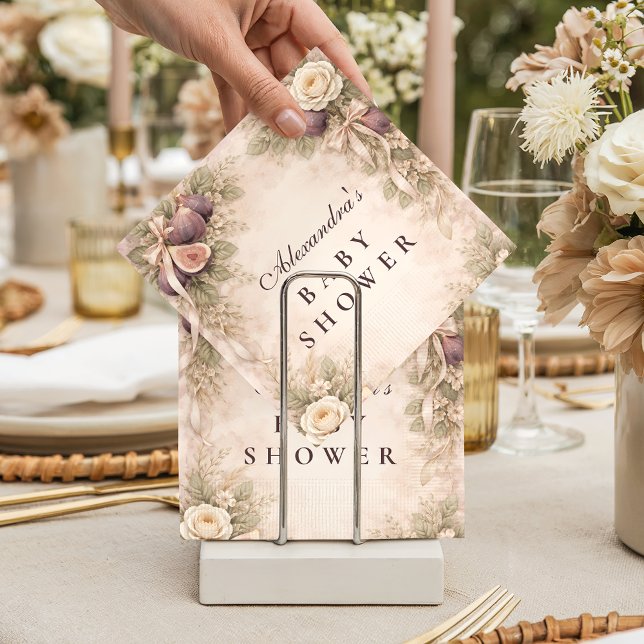 Soft Fig GardenBaby Shower Napkin (Creator Uploaded)