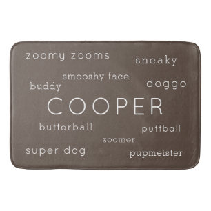 Soft Flat Dog Mat Personalised Name + Nickname