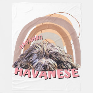 Soft Fleece Blanket, Sweet HavaHug Havanese, Throw
