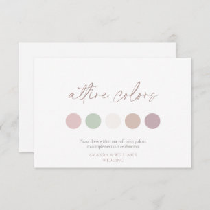 Soft Floral Attire Colors Wedding Card