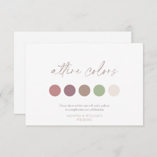 Soft Floral Attire Colors Wedding Card