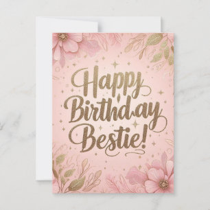 Soft floral Birthday card for best friends