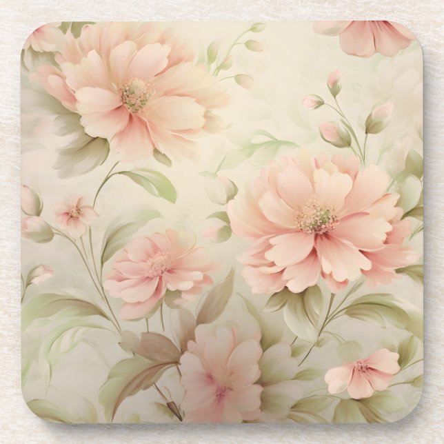 Soft Floral Coaster (Front)