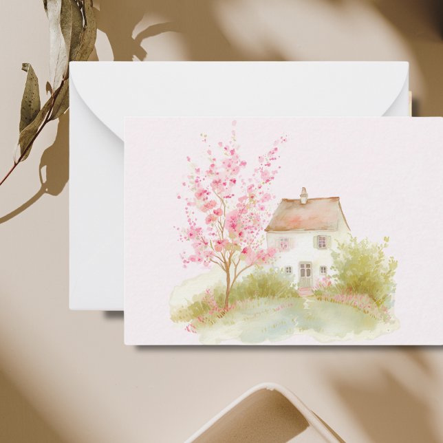Soft Floral Cottage Sympathy Thank You Card (Creator Uploaded)
