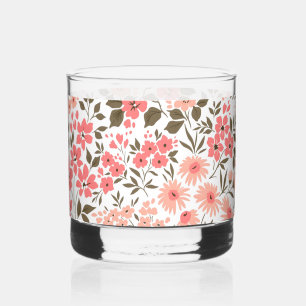 Soft Floral Dreams Whiskey Glass