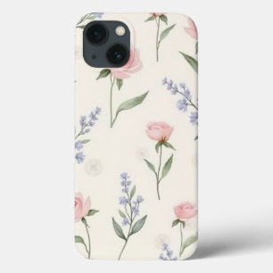 Soft Floral Elegance iPhone 13 Case