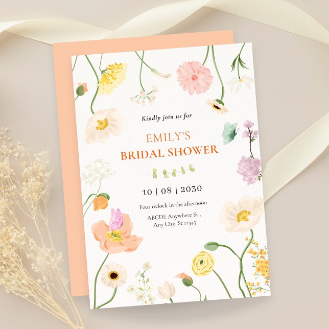 Soft floral garden bridal shower invitation (Creator Uploaded)