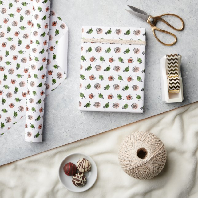 Soft Floral Garden Wrapping Paper (Crafts)