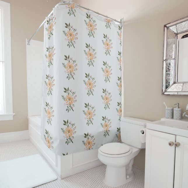 soft floral lovely shower curtain (In Situ)