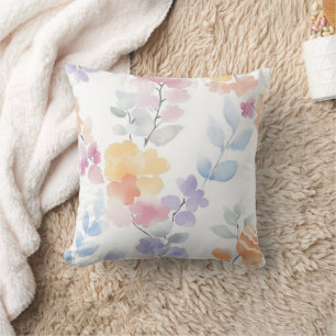 Soft floral pastels cushion