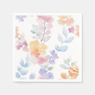 Soft floral pastels napkin