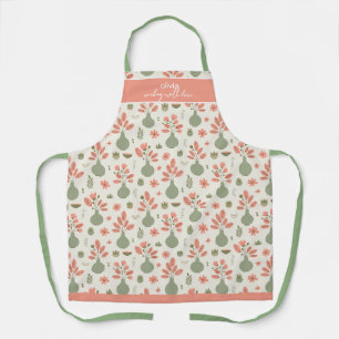 Soft Floral Pattern — Cooking with Love Apron