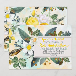 Soft Floral pattern invitation