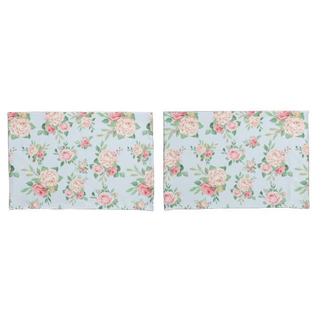 Soft Floral Pillowcase (Front-Set)