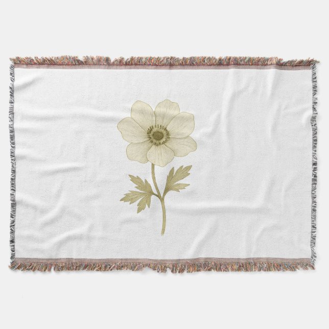 Soft Floral  Throw Blanket (Front)