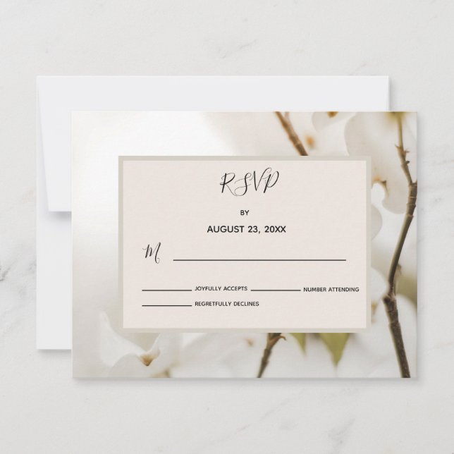 Soft Floral Wedding RSVP Response Card (Front)