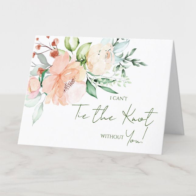 Soft Florals Bridal Party Proposal Card (Creator Uploaded)
