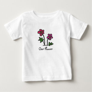 Soft Flower pink with text Baby T-Shirt