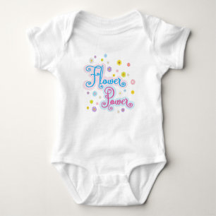 Soft Flower power Baby Bodysuit