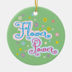 Soft Flower power Ceramic Tree Decoration