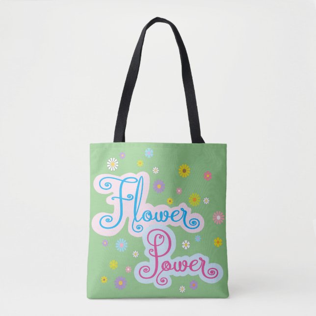 Soft Flower power Tote Bag (Front)
