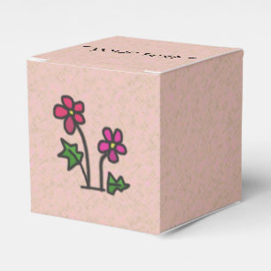 Soft Flowers Pink Favour Box