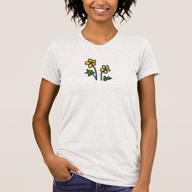 Soft Flowers Yellow T-Shirt (Front)