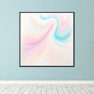 Soft Fluid Pastel Abstract Wall Art Print
