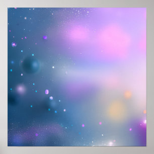Soft Focus Blue & Purple Background Poster