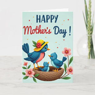 Soft Focus Family Bird Card