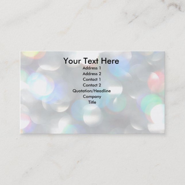 Soft Focus Lights Business Card (Front)
