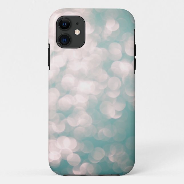 Soft Focus Lights Glitter Blue Green iphone cover (Back)