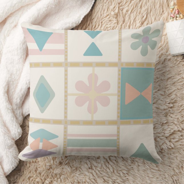 Soft Folk Tiles Cushion (Blanket)