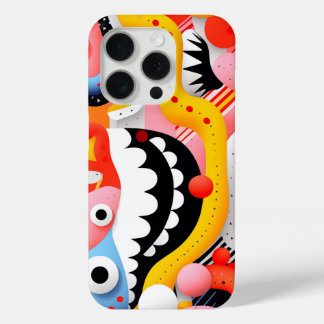 Soft forms with teeth and patterns iPhone 15 pro case