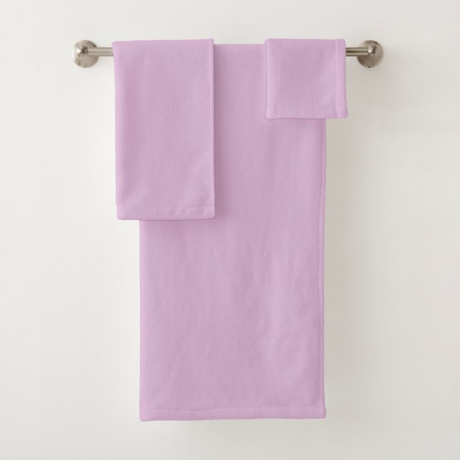 Soft French Lilac Solid Colour Bath Towel Set (Insitu)