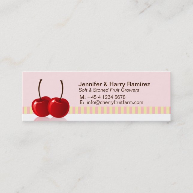 Soft fruit growers skinny business card (Front)