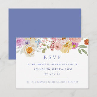 Soft Garden Florals Wedding RSVP Invitation