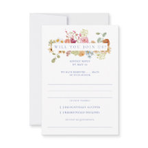 Soft Garden Florals Wedding RSVP 