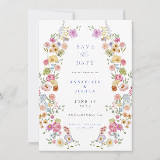 Soft Garden Florals Wedding Save the Date