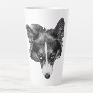 soft gaze corgi calm latte mug