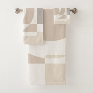 Soft Geometric Blocks – Simple and Sleek Bath Towel Set