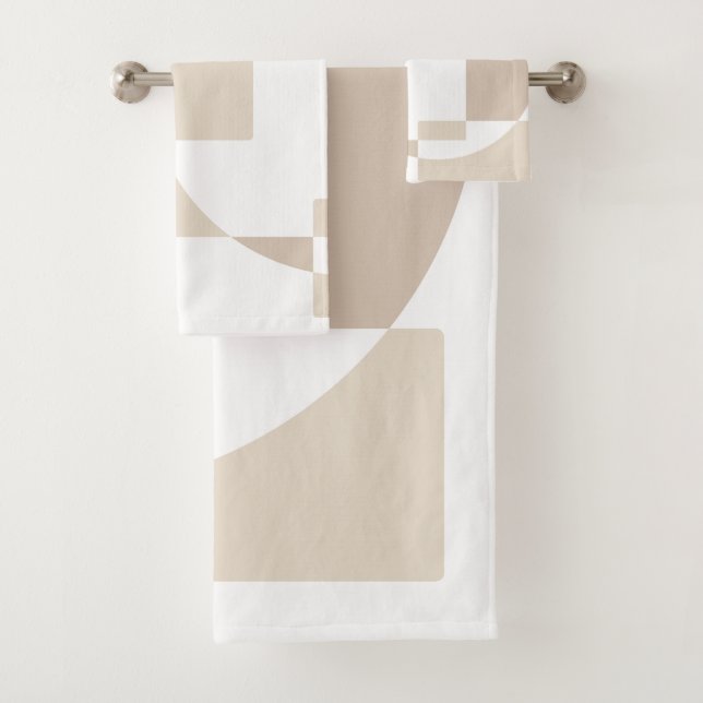 Soft Geometric Blocks – Simple and Sleek Bath Towel Set (Insitu)