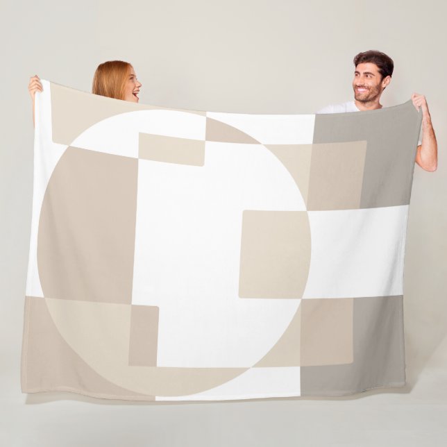Soft Geometric Blocks – Simple and Sleek Fleece Blanket (In Situ)
