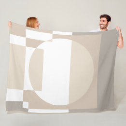 Soft Geometric Blocks – Simple and Sleek Fleece Blanket